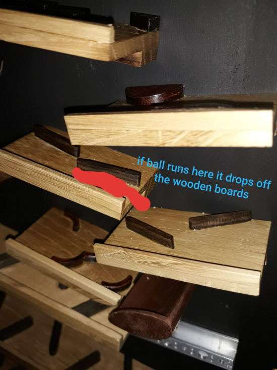 marble run wooden board error