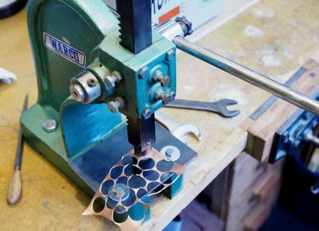 button blank die and press