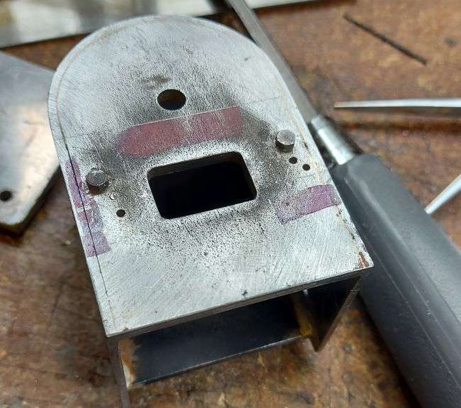 door hinge removed on firebox door