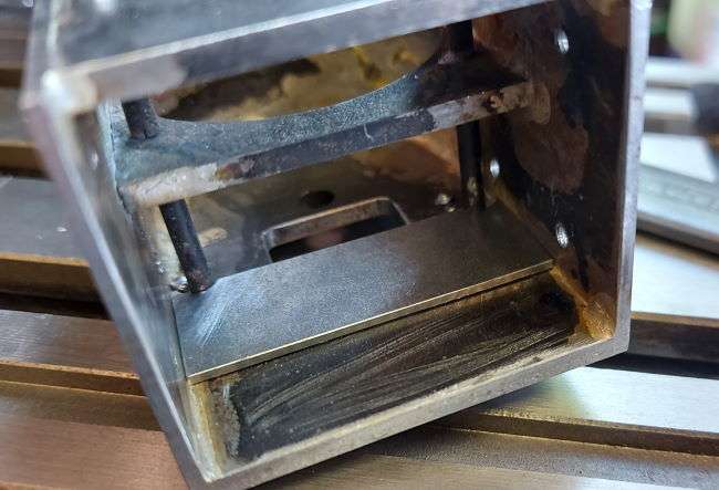 inside the firebox and back of the door plug